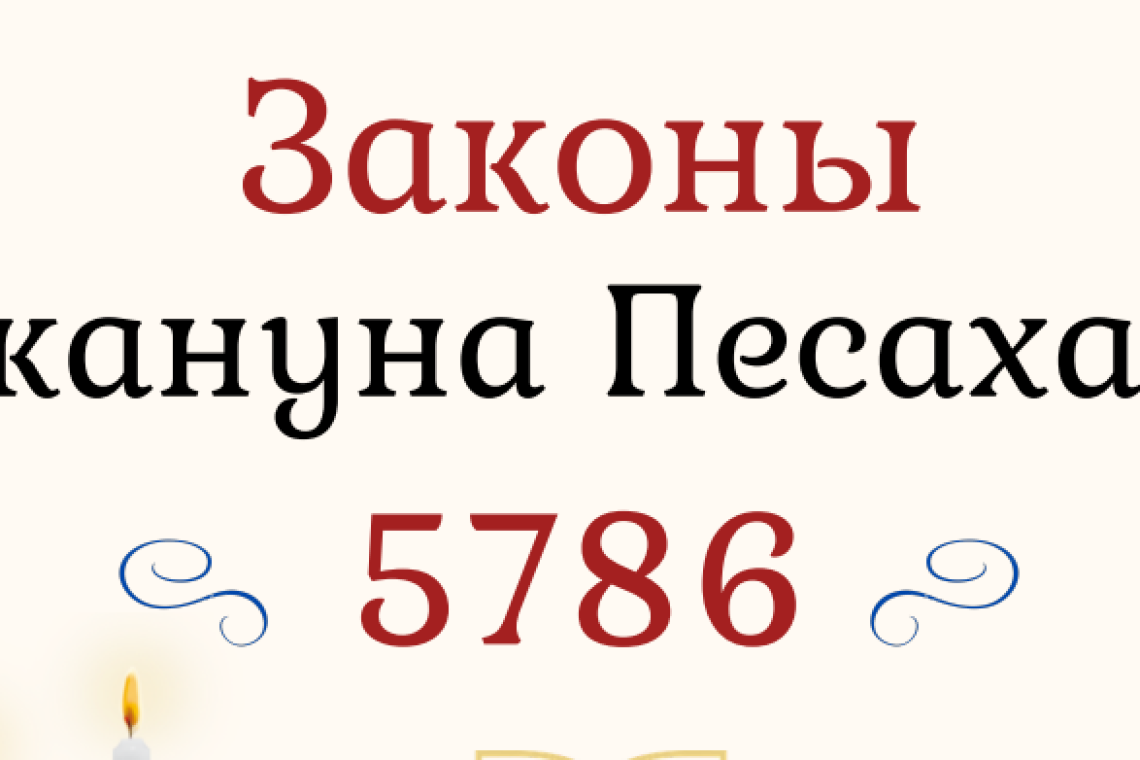 Опубліковано путівник на Песах 5786